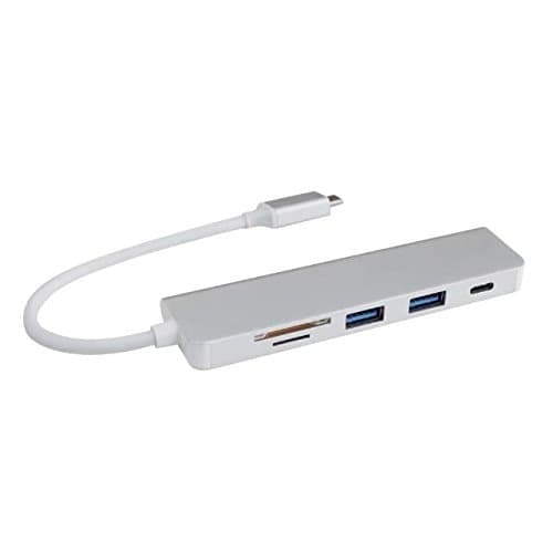 Type C 5-in-1 USB C Hub, USB 3.0 Ports, and SD card Reader for PD Power TF-SD Slot USB 3.0 Hub for MacBook Pro, Multi-port Charging and Connection Adapter