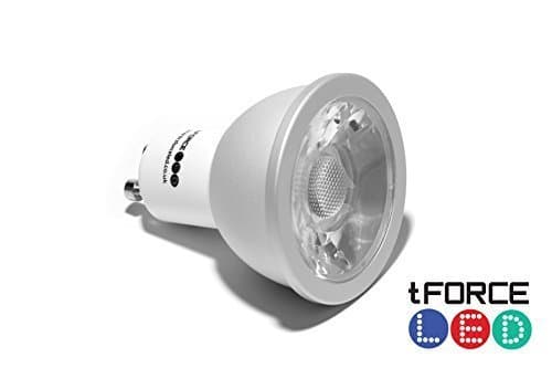 tForceLED® 5W Dimmable COB GU10, 40/50W Equivalent, Light Bulb Warm White 2700K- Wide Beam Angle, 60 degree, cold-forging aluminium, 3 Year Warranty