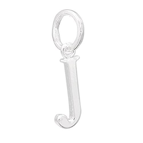 Silver plated letter J charm, initial, will fit pandora style bracelets