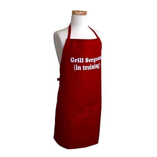 Flirty ApronsBoy's Original Grill Sergeant in Training Apron, Red