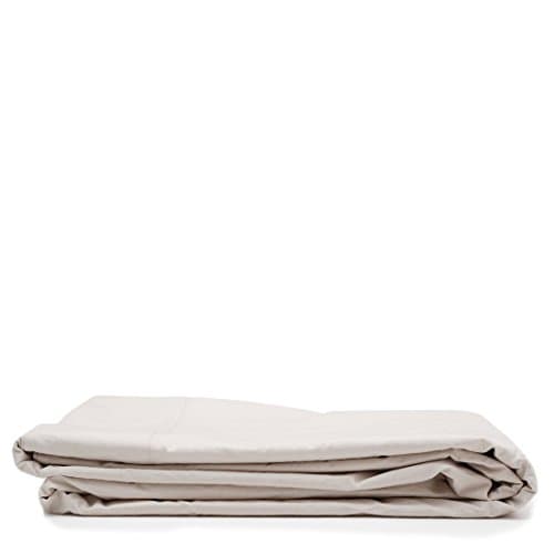 Loomstead Flat Sheet, White, Light Grey,Taupe, Cal King/King, Queen