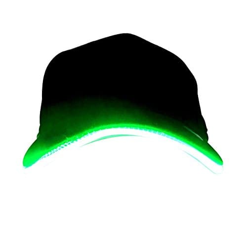 LED Hat,Onlylove Multicolor LED Fiber Optic Illuminated Lights Light Stage Performance Tide Lighted Glow Club Sports Athletic Travel Tour Hat Baseball Bar Party Flash Cap Christmas Green