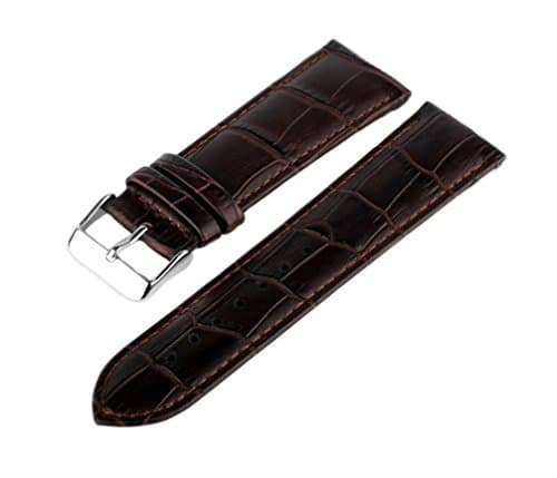 Marchel LM45 Leather Crocodile-Pattern Watch Strap 24 mm Brown