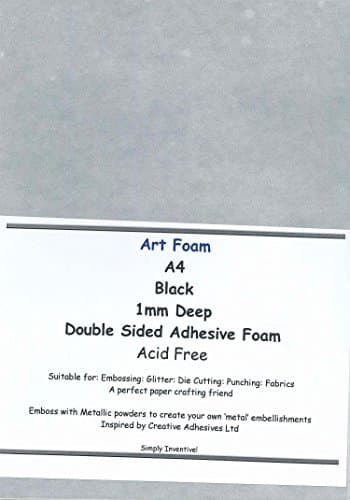 Creative Adhesives Black Art Foam Sheet (1mm Deep)