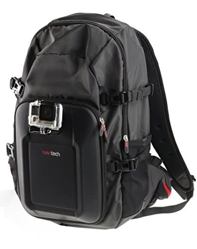 NavitechAction Camera Backpack With Red Storage Case And Integrated Chest Strap Compatible With The SOOCOO C30 4K Action Camera
