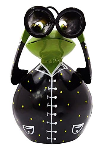 Table Decor Decorative Hand Painted Garden Decor Statue Frog Decorative Metal Art