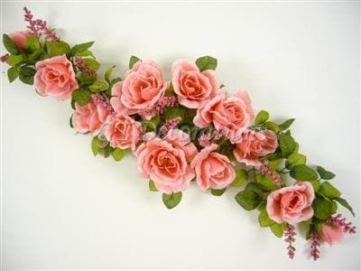Artificial Silk Wedding Flower Dew Drop Rose Table Centrepiece (Pink) from GT Decorations