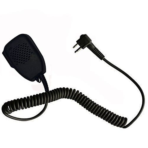 Haito Remote Lapel Microphone Shoulder Speaker Mic Heavy Duty [RainProof] For 2 Pin Motorola, Hytera 2 Way Radio Walkie Talkie
