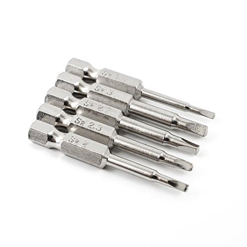 5pcs 1/4" Hex Shank Triangle Screwdriver Bits Drill Magnetic 1.8/2.0/2.3/2.7/3mm