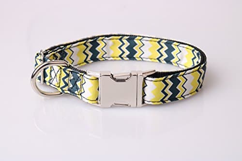 Sirwolf Personalized Dog Collar, Embroidered Custom Reflective Collar with Name Phone Number Adjustable Size (S M L XL) (Yellow)