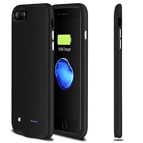 IPhone 7 Plus Battery Case , 4880mAh Ultra Slim(13mm) iPhone 7 Plus (5.5 inch)Charging Case 150% Extended Battery Pack Power Cases Juice Bank Cover(Black)