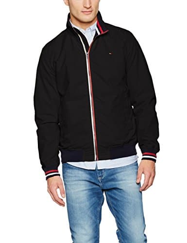 Hilfiger Denim Men's Thdm Basic Casual 22 Jacket Long Sleeve Jacket, Black (Tommy Black), Large