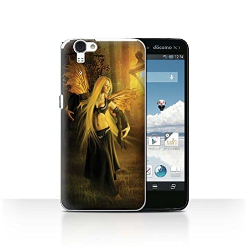 Stuff4 Phone Case for Sharp Aquos Zeta SH-01F/Docomo Elegant Fairies Garden Dance Design Transparent Slim Hard Cover