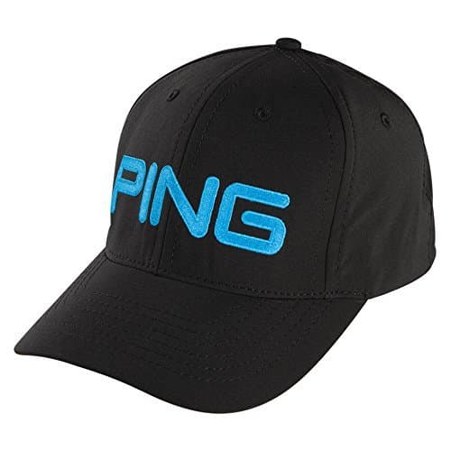 NEW Ping Tour Light Black/Birdie Blue Adjustable Hat/Cap by Ping