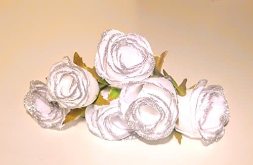 6 Cute Material Rose Clip Decorations
