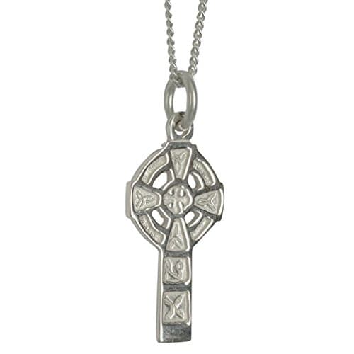 HSH037 Tiny Sterling Silver Celtic Cross 18" chain P228