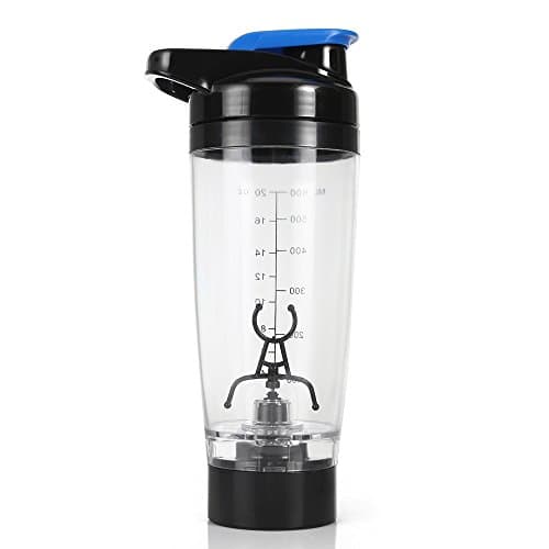 Electric Vortex Shaker, Protein Shaker Bottle,Portable Shaker Bottle Automatic Mixing Cup 20oz/600ml,Stirring Blender Mixer for Powder Shake (Black and Blue)