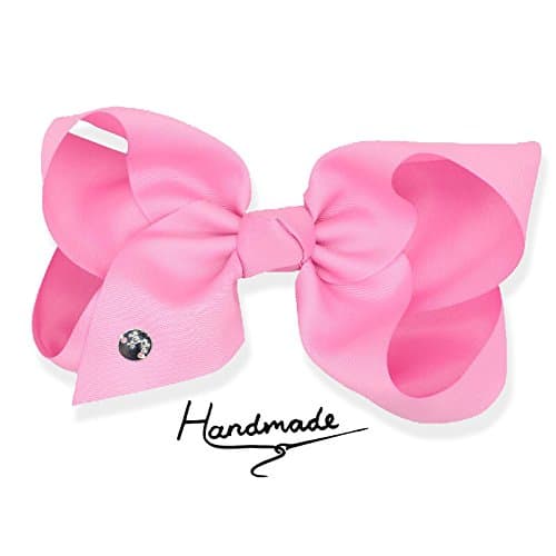 Light Pink JayJo JOJO Style Bows Large 8" Big Bow Hair Clip for Children Girls