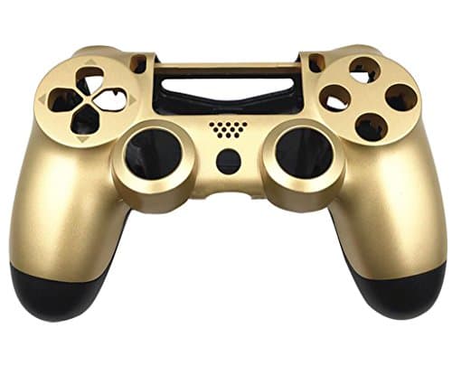 JYR Wireless Controller Case DIY Modified Shell Replacement Case for Playstation 4 PS4 Controllers - Gold and Black