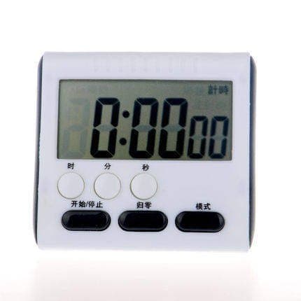 Kitchen timer reminder electronic countdown timer stopwatch screen cute alarm clock,Black