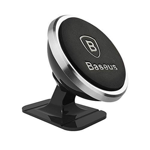 VCBBVG Baseus 360Degree Rotation Strong Magnetic Car Mount Holder Paste Design Holder-Silver