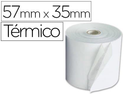 No Brand – Adding Machine Roll Q-Connect TERMICO 57 mm Width x 35 mm Diameter for Machines Terminal Point of Sale (Pack of 10)
