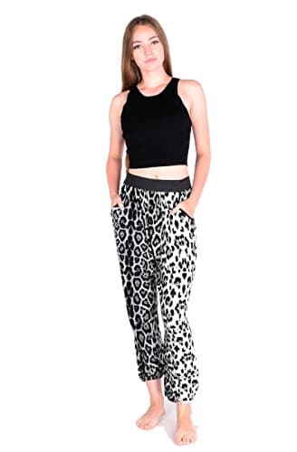 QED London Leopard Print Joggers