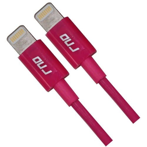 RND 2x Apple Certified Lightning to USB 3.3FT Cable for iPhone (6/6 Plus/6S/6S Plus/5/5S/5C/SE) iPad (Pro/Air/Mini) iPod and Siri Remote Data Sync and Charge 8-Pin Cable (3.3FT/1M/Pink) Bundle of two