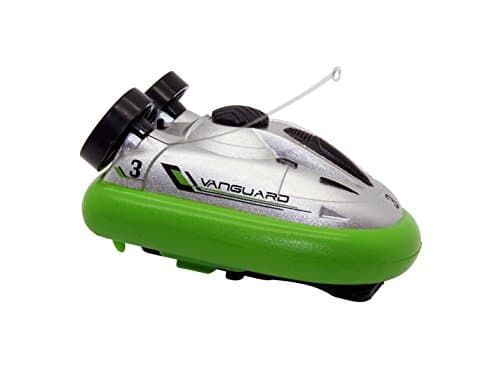 Flying Gadgets Remote Control Mini Hover Boat for Land or Water Toy (Green)