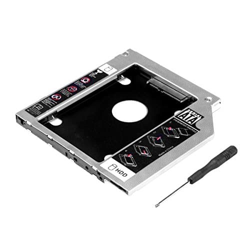 Emmaky SATA 2nd HDD HD Hard Drive Caddy Case for 9.5mm Universal Laptop CD / DVD-ROM Optical Bay