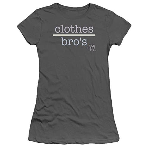 Popfunk Women's One Tree Hill-Clothes Over Bros 2 T-Shirt Large Charcoal