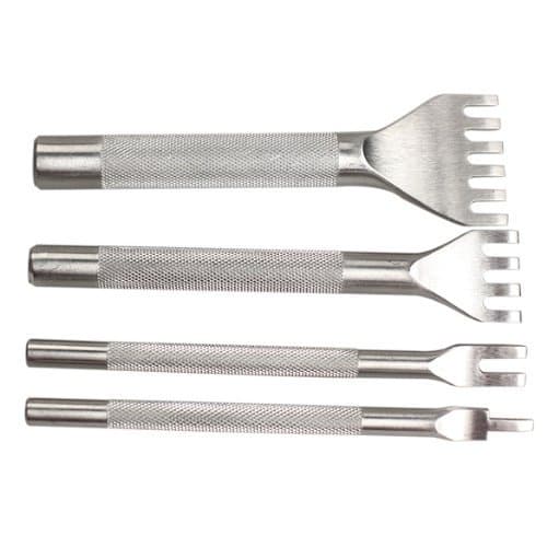 ColorMax Stainless Steel Flat Chisel Leather Craft Tools Hole Punch Tool Kit DIY
