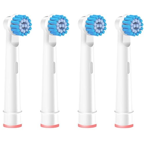LEBOTE Sensitive clean EB17 Replacement toothbrush head for Braun Oral B electric toothbrush, Pack of 4