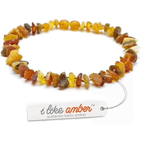 Amber Tick & Flea Collar for Dogs and Cats - size 20cm - 76cm - Top Quality on Amazon - made from 100% Genuine Raw Baltic Amber - Flea & Tick Protection - 100% Natural & Free of chemicalsMLT.22