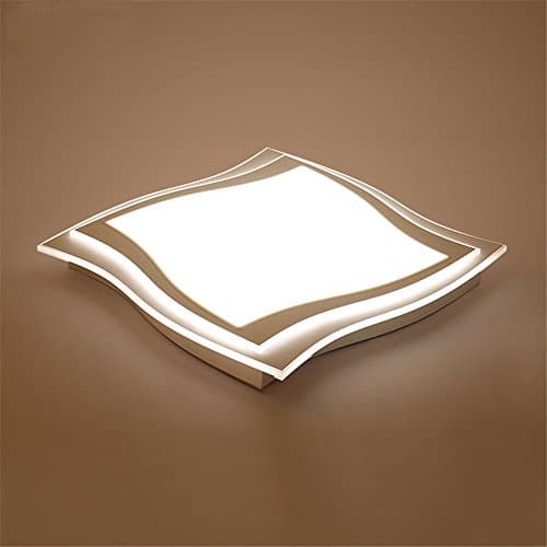 Malovecf LED Ceiling Fitting Rectangular/Square White Acrylic Ceiling Light for Living Room Bedroom Home Lights Dimmable with Remote Control, W450 * W450 * 70)