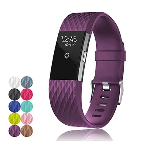 YEFOD Fitbit Charge 2 Strap, Soft Silicone Replacemant Accessories Bracelet Band Wrist Strap for Fitbit Charge 2 Heart Rate and Fitness Activity Wristband