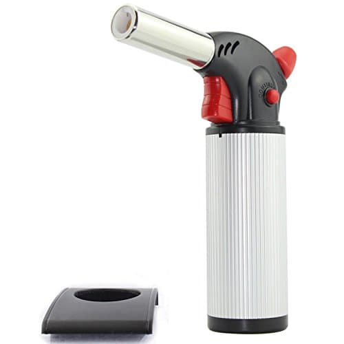 Butane Torch Kitchen Torch Blow Torch Culinary Torch Cooking Chef Creme Brulee Food Torch Refillable Professional Flame Dessert Adjustable Pro Hand Torch for Crème Brûlée Sold(Butane Gas not Included)