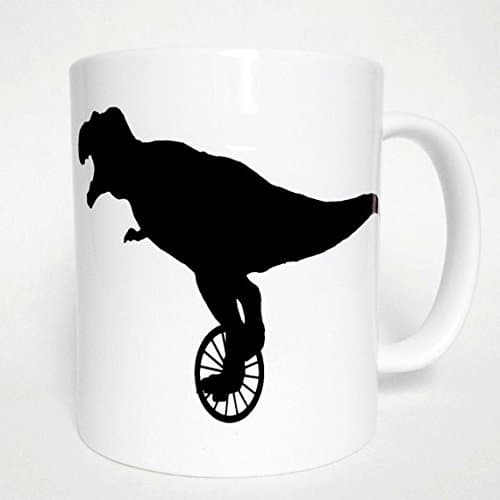 Look Ma, No Hands: T-Rex on a Unicycle Mug, T Rex Mug, 11 oz mug