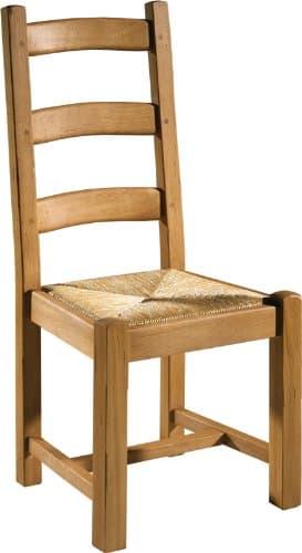 Straw 3 Seat Oak Chairs bars (x2)