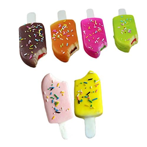 1PCS Squishy Bread Chocolate Sprinkles Popsicle Phone Straps Soft Scented Charms 4cm x 10cm