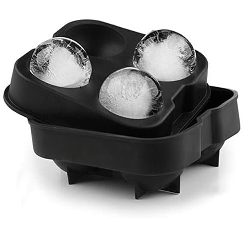 8 Ice Ball Maker Mould, Calar Silicone Sphere Ice Mould Ice Cube Tray Ice Ball Maker Mold Ideal Gift For Whiskey Cocktail Drinkers, Set of 2