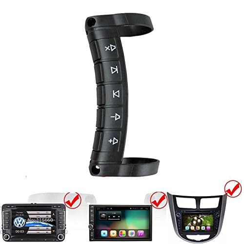 Universal Car DVD GPS Player Steering Wheel Wireless Remote Controller with Audio Volume Bluetooth Switch for DVD Player GPS Navigation System (5 keys)