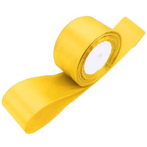 1 roll (25 yards/roll) 20mm single face Satin Ribbon Webbing Decoration Gift Christmas Ribbons(red) ( Color : Yellow )
