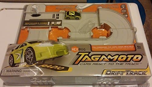 Hex Bug Tagamoto Drift Track with G-drift 121 (Green) Customized and Motorized Smart Car. Includes 35 Pieces of Snap Track and Accessories.