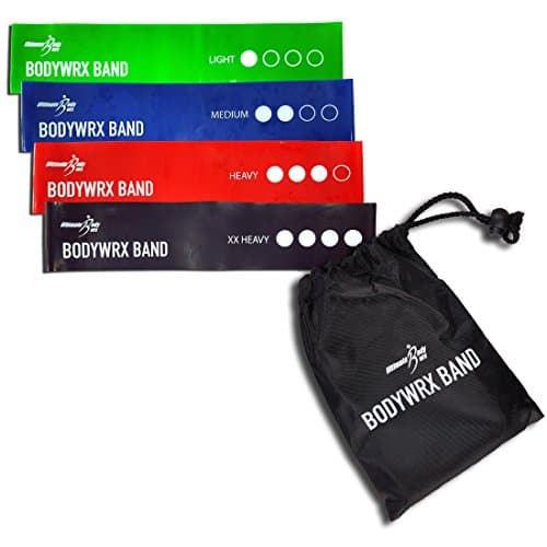 Ultimate BodyWrx Resistance Loop Exercise Gym Physio Bands Set Of 4 Includes Storage Bag