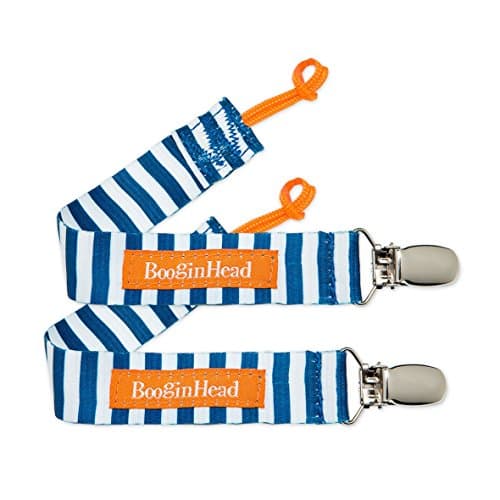 BooginHead Original PaciGrip - 2 Pack - Pacifier Holder - Nautical Blue