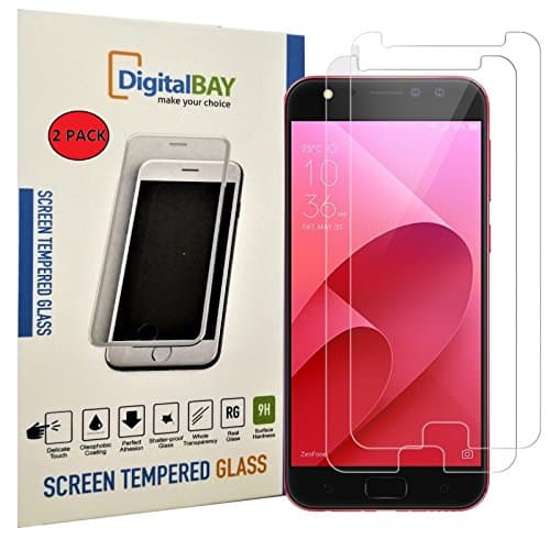 2 Pack Tempered Glass Screen Protector Asus ZenFone 4 Selfie Pro zd552kl, Digital Bay [Anti-scratch] Lifetime Warranty * * Ultra-Clear * * Tough Screen Protector Asus ZenFone 4 Selfie Pro zd552kl, Screen Protector, Screen Protector Glass Screen Protector for Asus Zenfone 4 Selfie Pro zd552kl. Glass with 9H Hardness, 0.2 mm Thick
