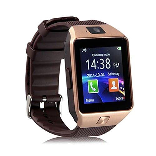 DZ09 Bluetooth Smart watch Wearable Devices with SIM TF Card Slot Electronics Smart watch 1.54 Inch Touch Screen for Android Smartphone IOS Ssmartphone (Gold)