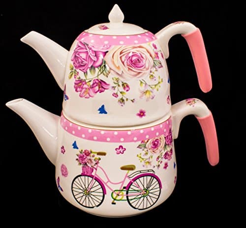 Porcelain Tea Kettle 2.6 Liter Tea Kettle PC 2 Tea Porcelain tea kettle 2.6 Liter Tea Kettle Butterfly