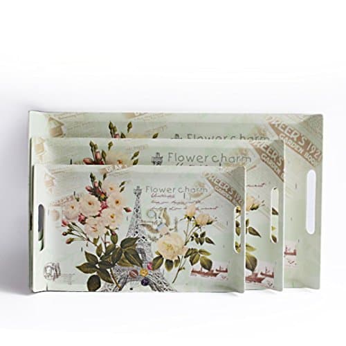 Hotel rectangular melamine tray imitation ceramic coffee cup tray household plastic bowls of fruit bread plate (set of three) , 2